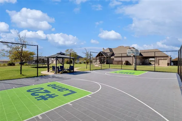 a view of a basketball court