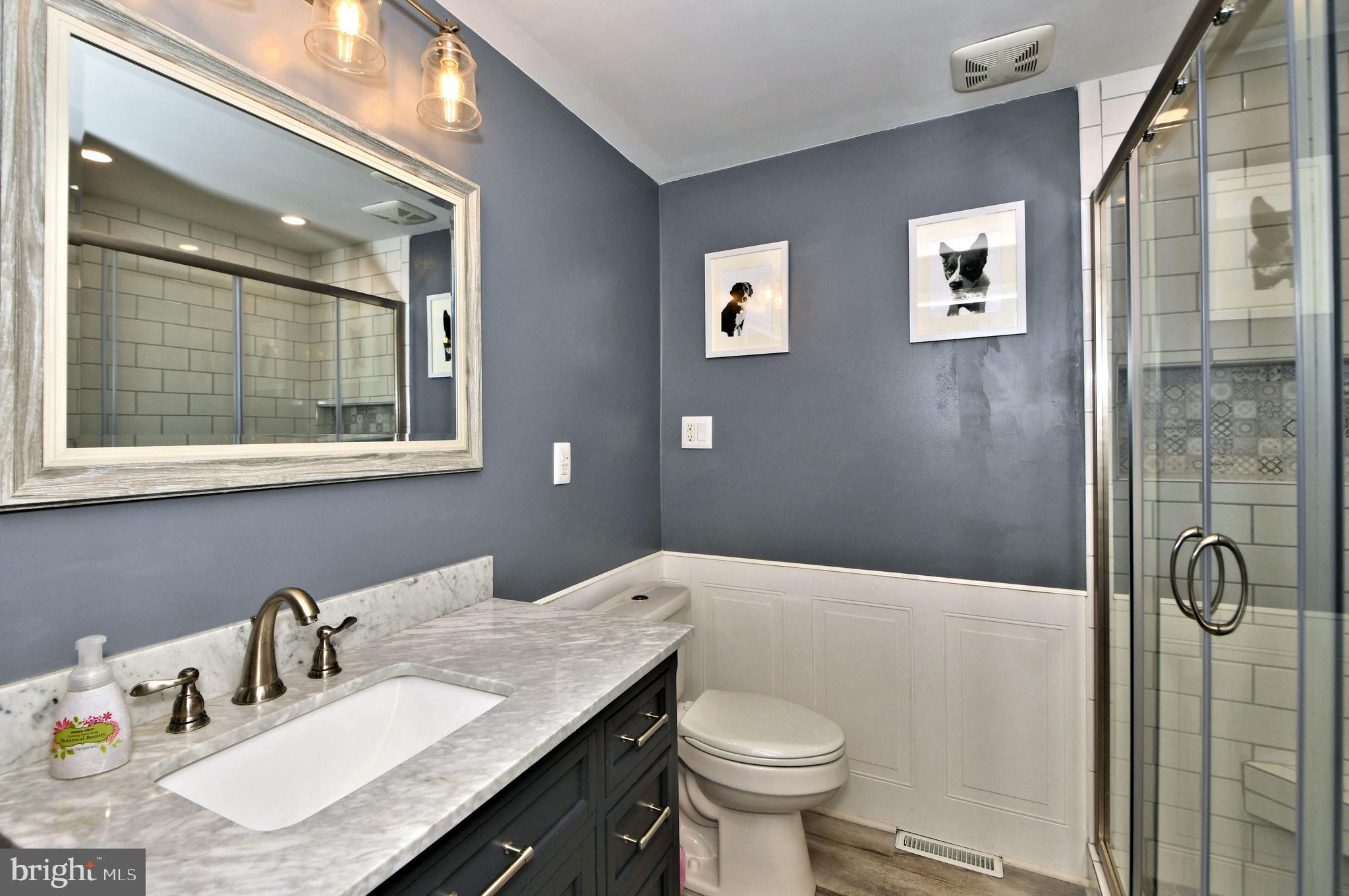 1900 Scott Road Oreland, PA 19075 - Photo 27 of 46 1st Floor bathroom w/ wainscotting