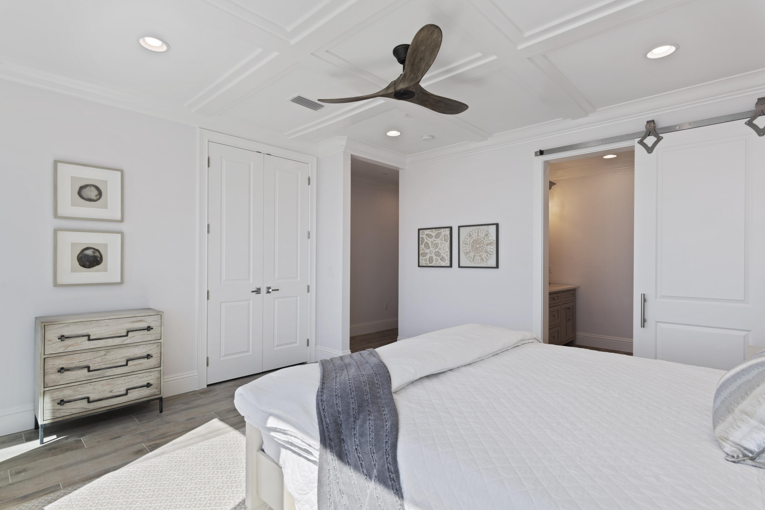 26 Azzurro Way Santa Rosa Beach, FL 32459 - Photo 58 of 78 a bedroom with a bed and a ceiling fan