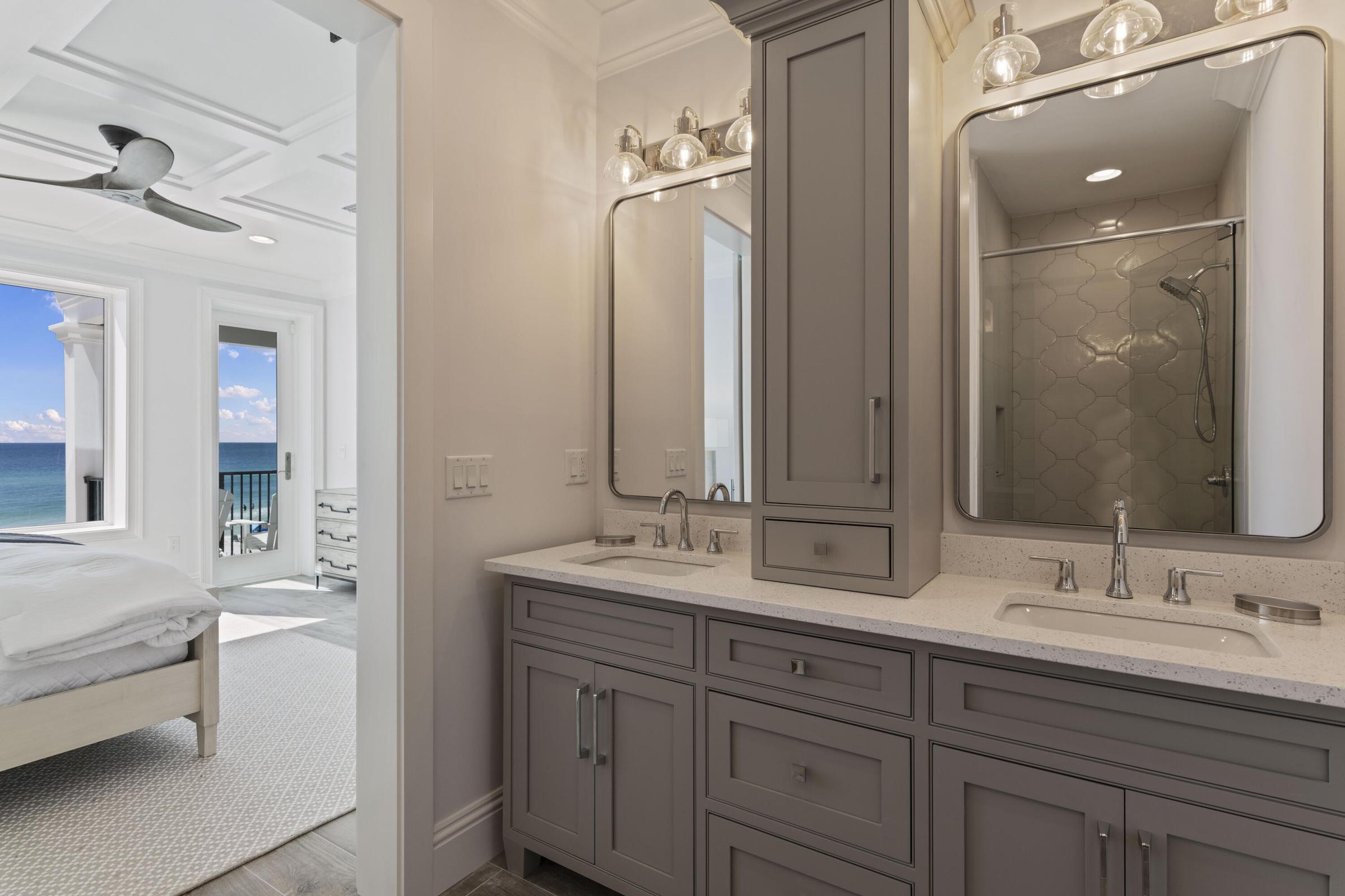 26 Azzurro Way Santa Rosa Beach, FL 32459 - Photo 59 of 78 a bathroom with a double vanity sink mirror and double