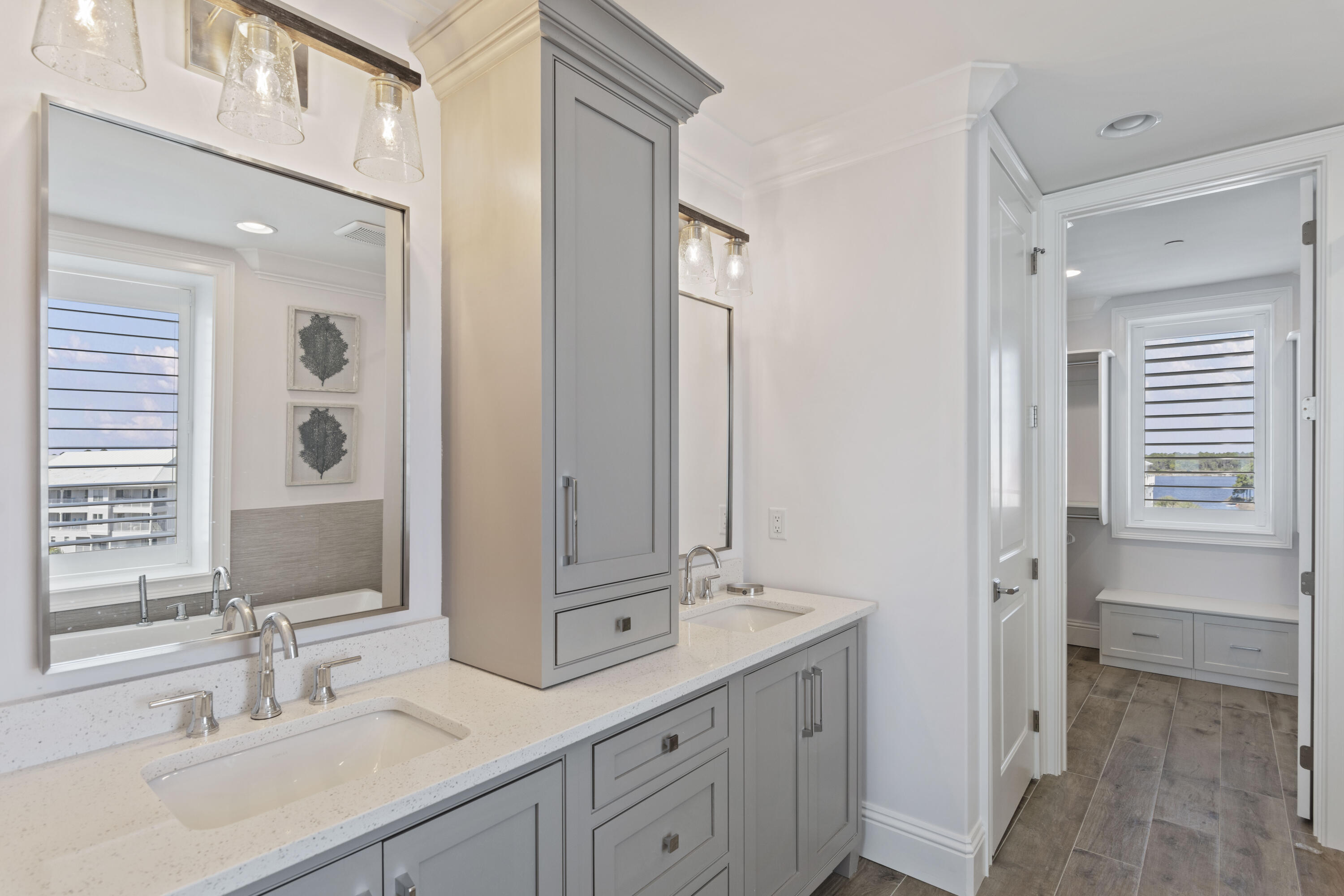 26 Azzurro Way Santa Rosa Beach, FL 32459 - Photo 68 of 78 a bathroom with a double vanity sink mirror and double