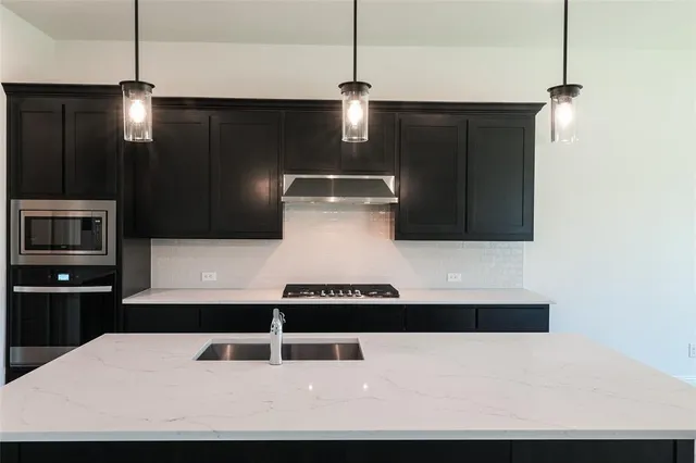 a view of kitchen island