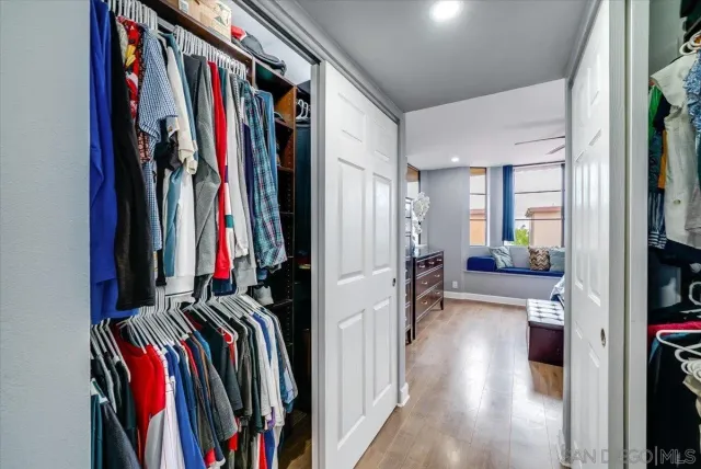 a view of a walk in closet