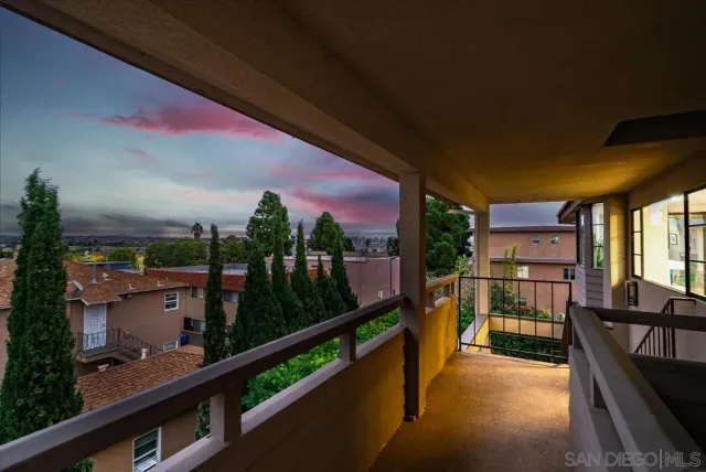 a view of a balcony