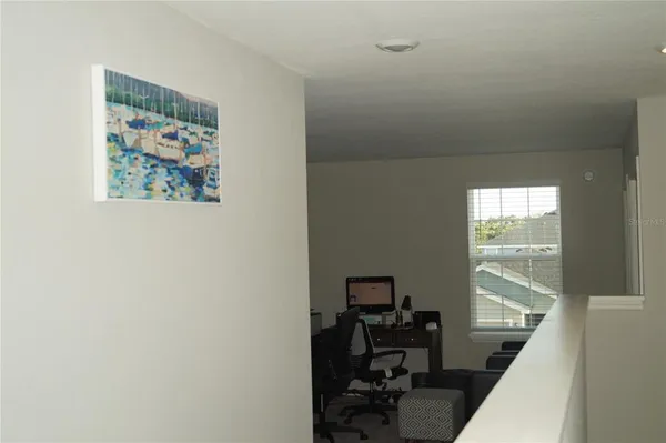 a view of a workspace with a window