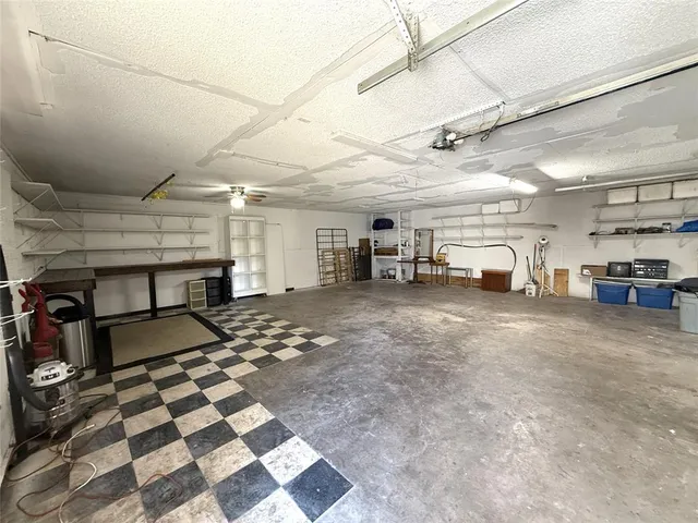 a view of a car garage