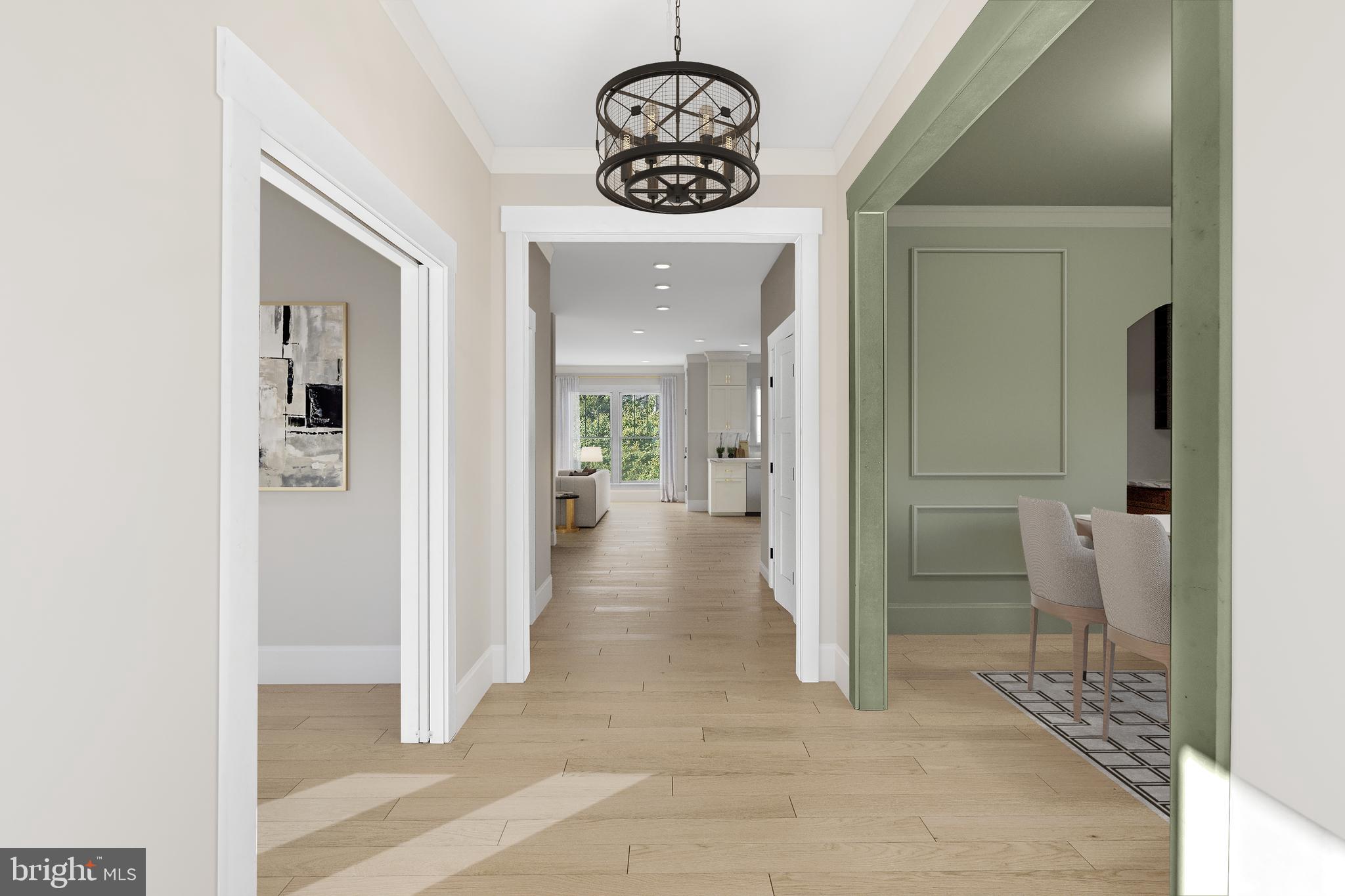 5829 25th Road North Arlington, VA 22207 - Photo 2 of 20 a view of a hallway with wooden floor and a bathroom