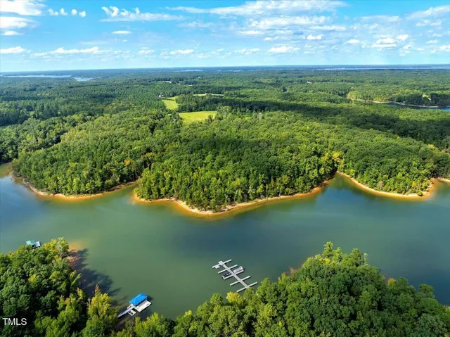 a view of a lake with a mountain