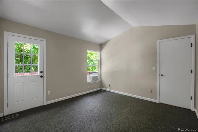 an empty room with a window