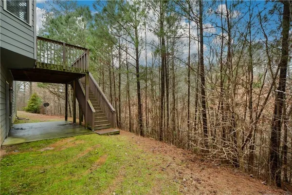 a view of outdoor space and deck