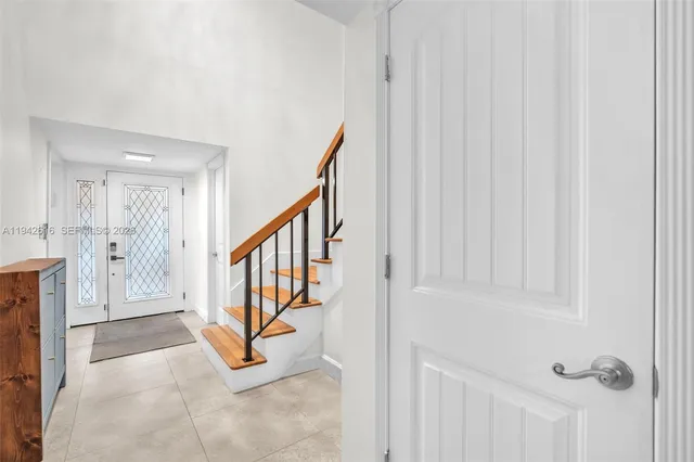 a view of a hallway with elevator