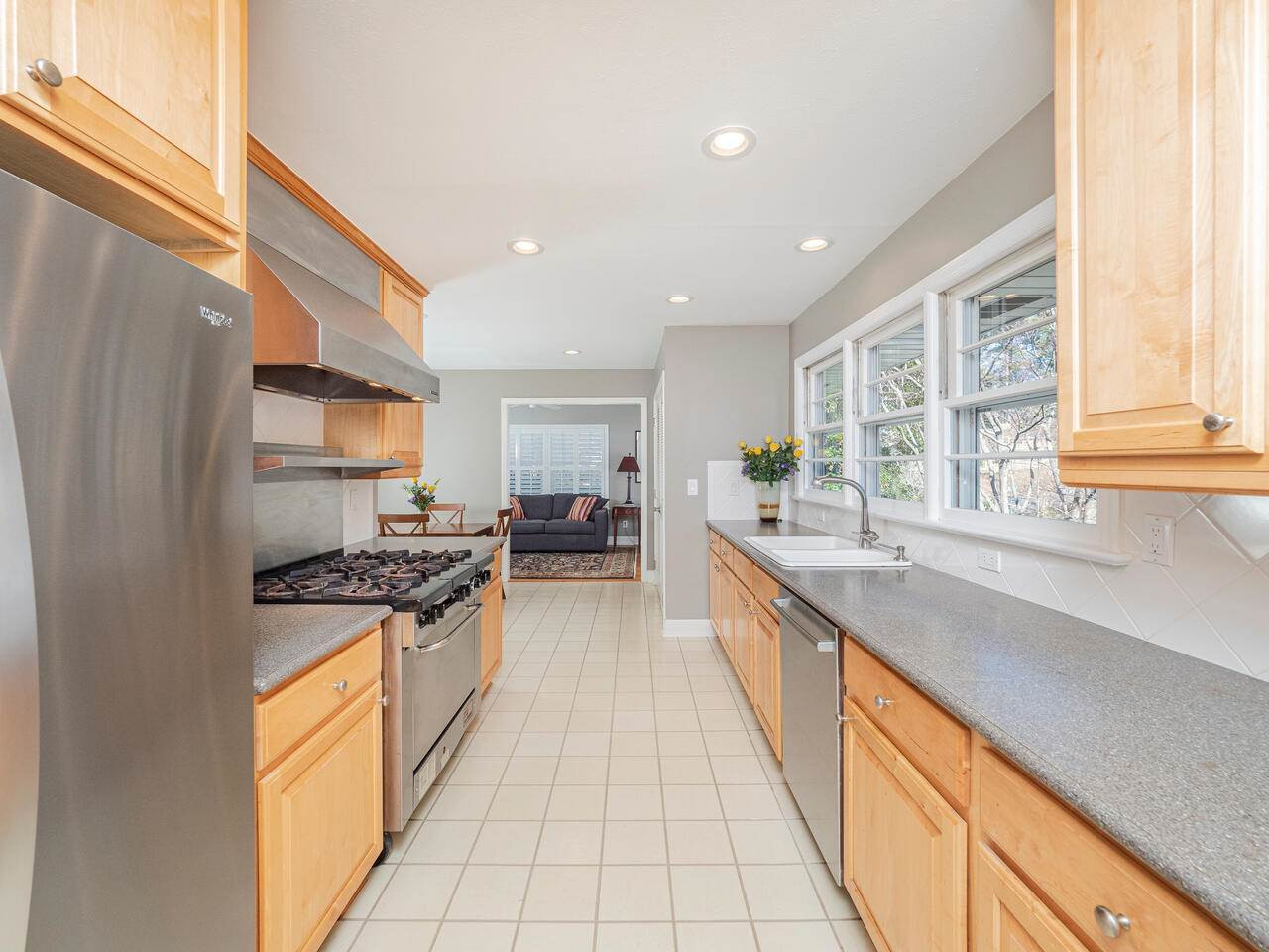 909 Brookwood Drive Raleigh, NC 27607 - Photo 7 of 27 Kitchen with Solid Wood Maple Cabinetry