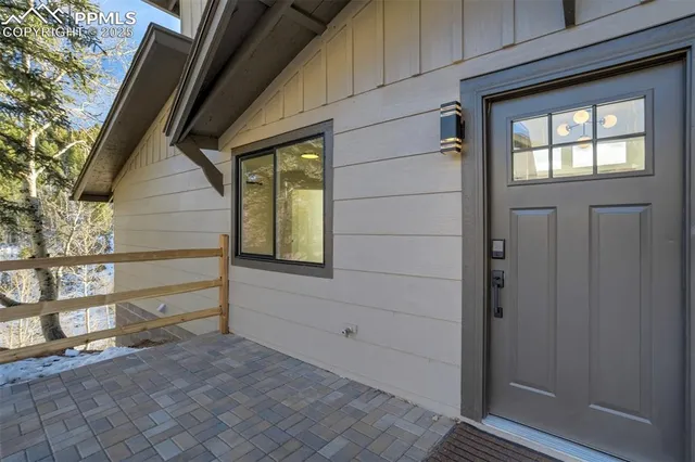 a view of front door of house