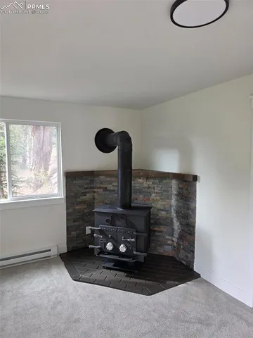 an empty room with window