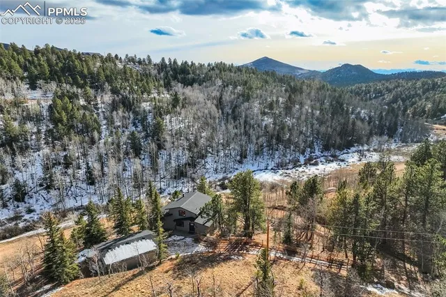 a view of outdoor space with mountain view