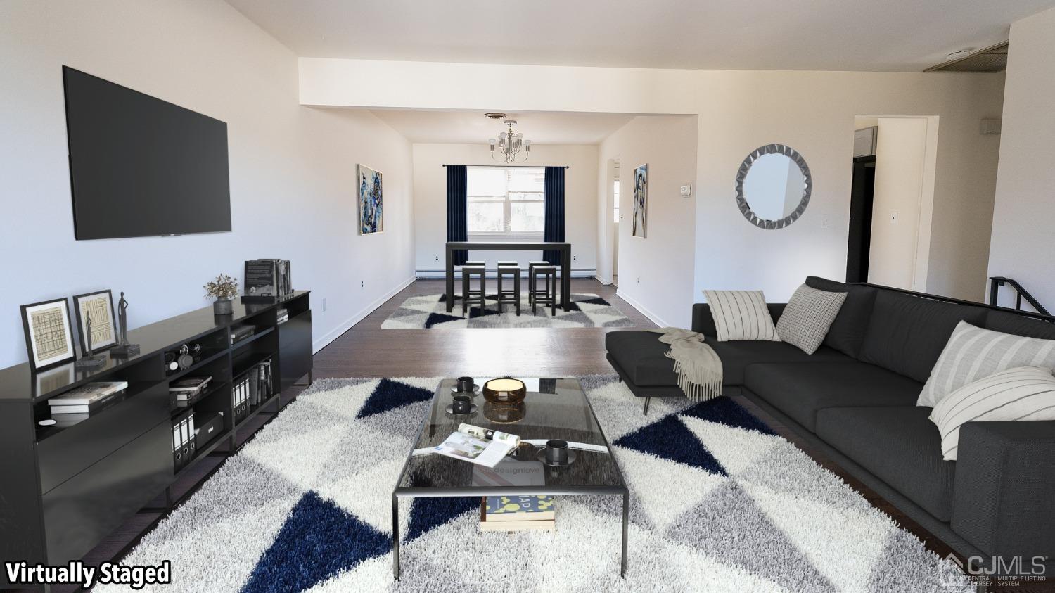 103 Alfred Street Edison, NJ 08820 - Photo 2 of 21 a living room with furniture a rug and a flat screen tv
