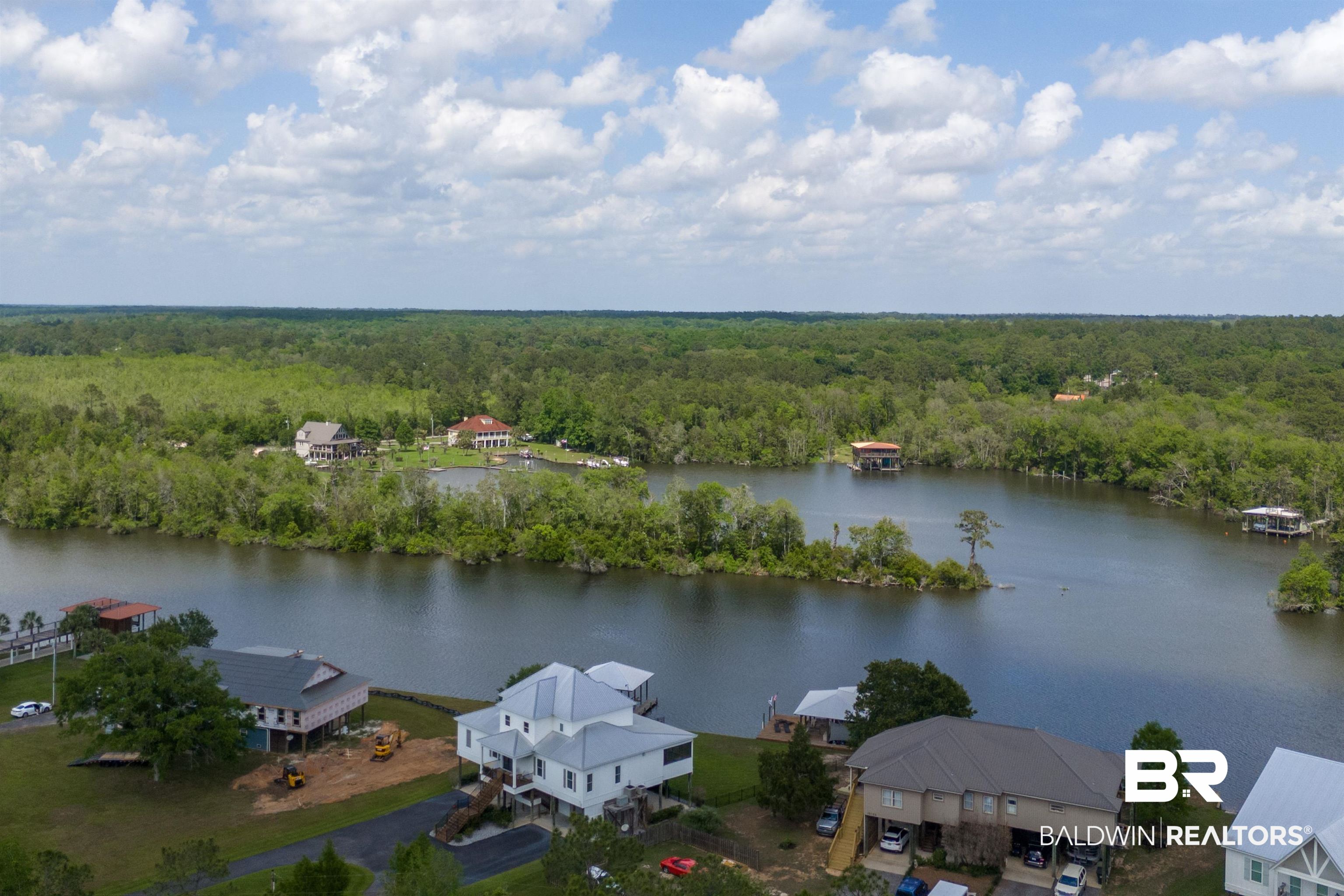 15196 River Road Fairhope, AL 36532 - Photo 70 of 73 Drone View of Home & Fish River
