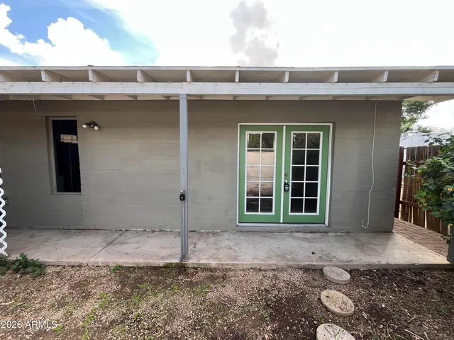 a front view of a house