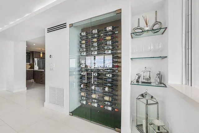 a view of an ocean from a terrace