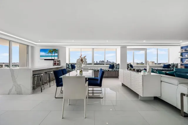 a living room filled with furniture