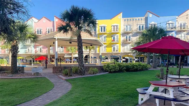 a view of building with garden