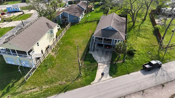 an aerial view of multiple houses