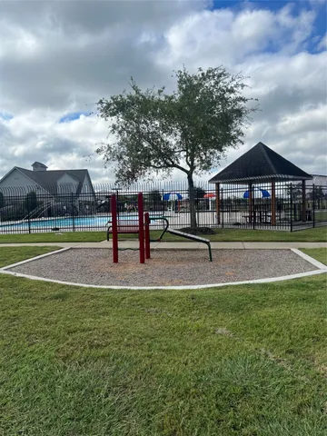 a view of a lake with a big yard