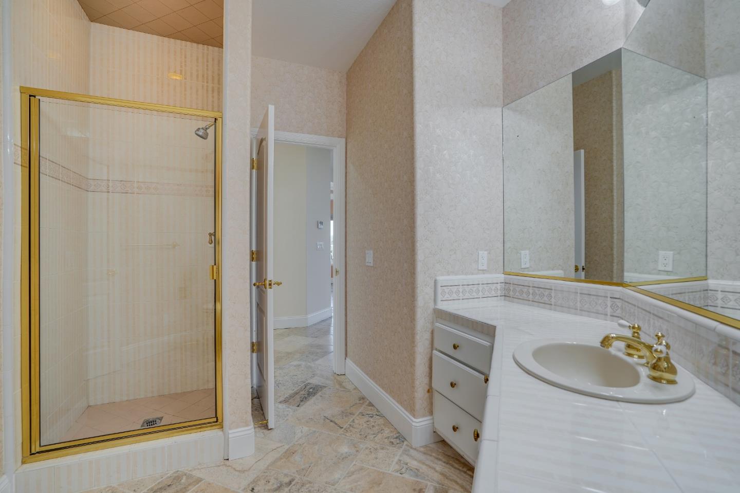 20460 Viewpoint Road Castro Valley, CA 94552 - Photo 36 of 50 a bathroom with a sink and a mirror