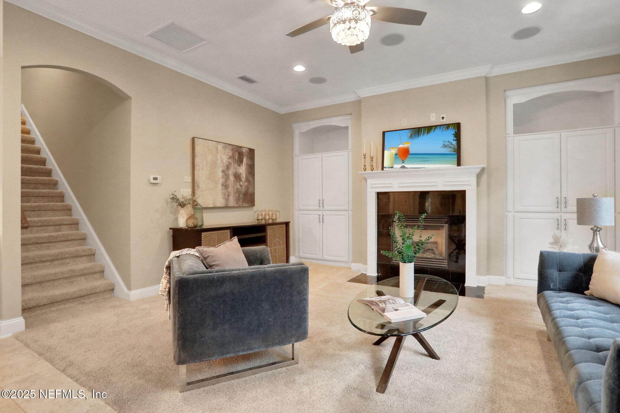 528 Sebastian Square St. Augustine, FL 32095 - Photo 12 of 66 Elegant Built-In Fireplace
