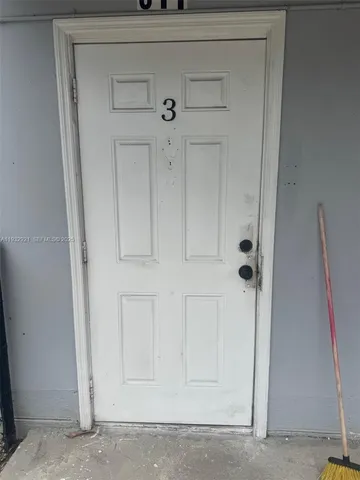 a view of front door