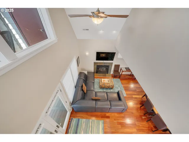 a room with cabinets and window