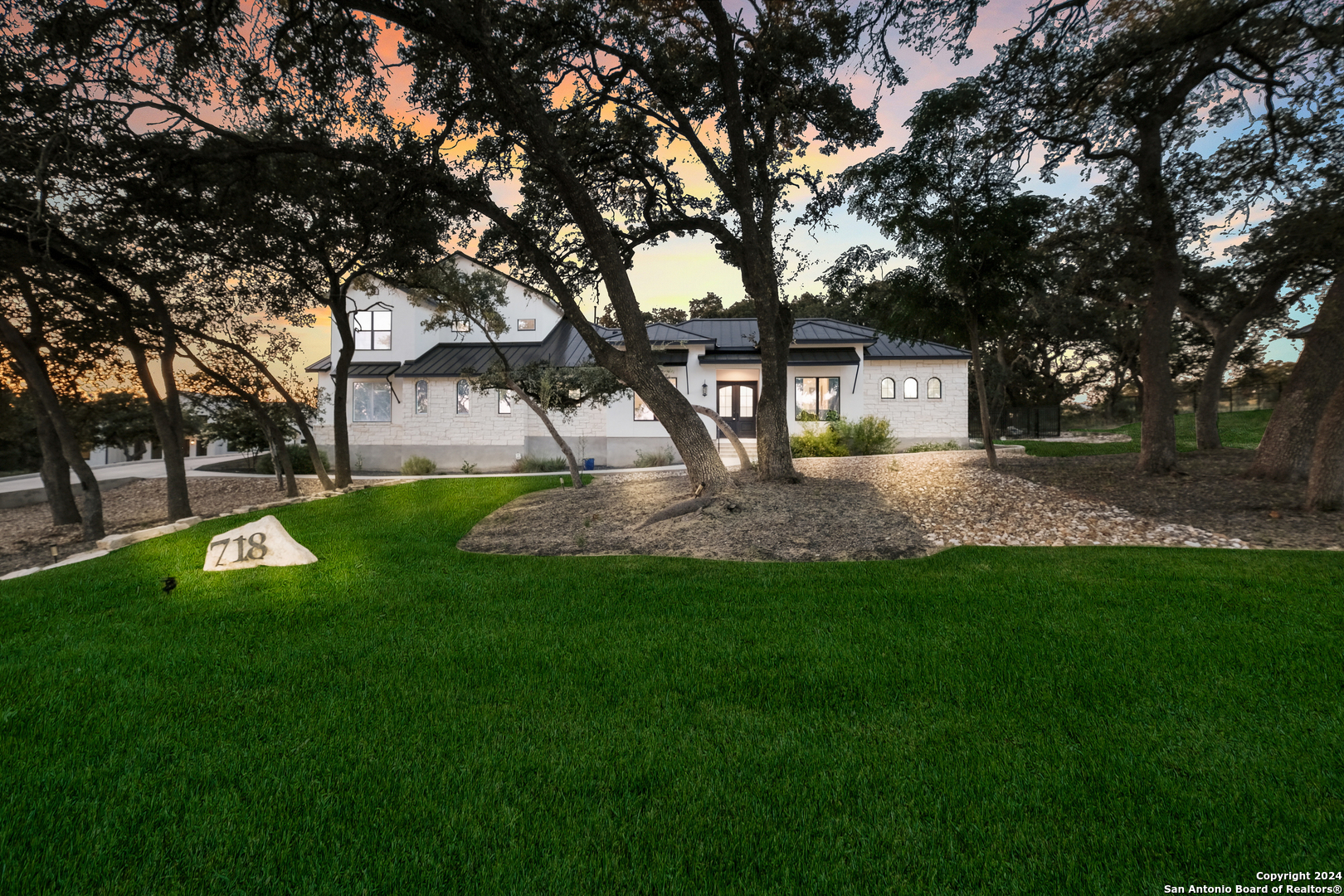 718 Post Oak Ridge Way Bulverde, TX 78163 - Photo 1 of 1 a view of a house with backyard and a tree