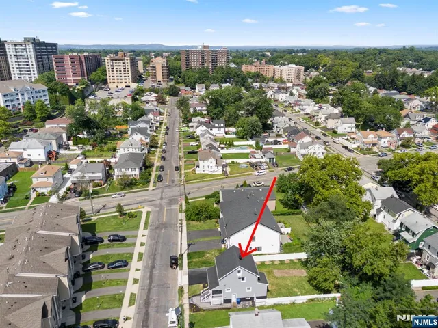 an aerial view of multiple house