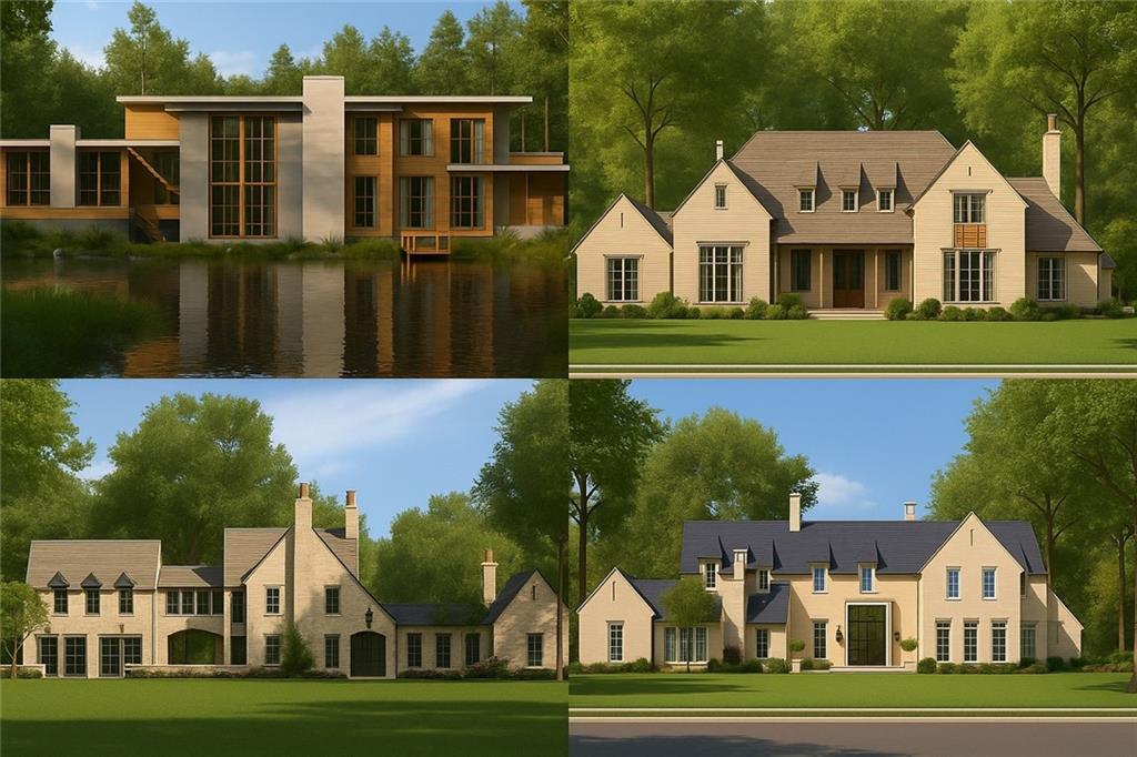 a view of swimming pool with lawn chairs and plants