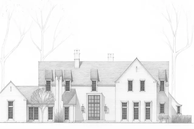 a view of residential houses with sky view