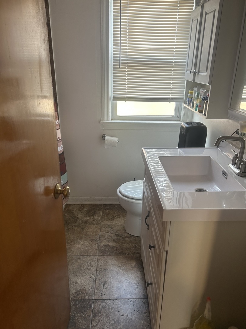 2816 West 85th Street Chicago, IL 60652 - Photo 6 of 22 a bathroom with a sink toilet and window
