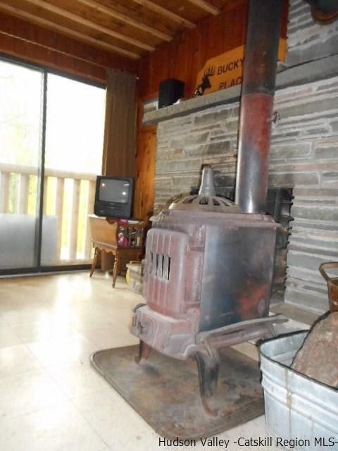 15 Belleayre Ridge Arkville, NY 12406 - Photo 17 of 27 a view of water heater room with a fireplace