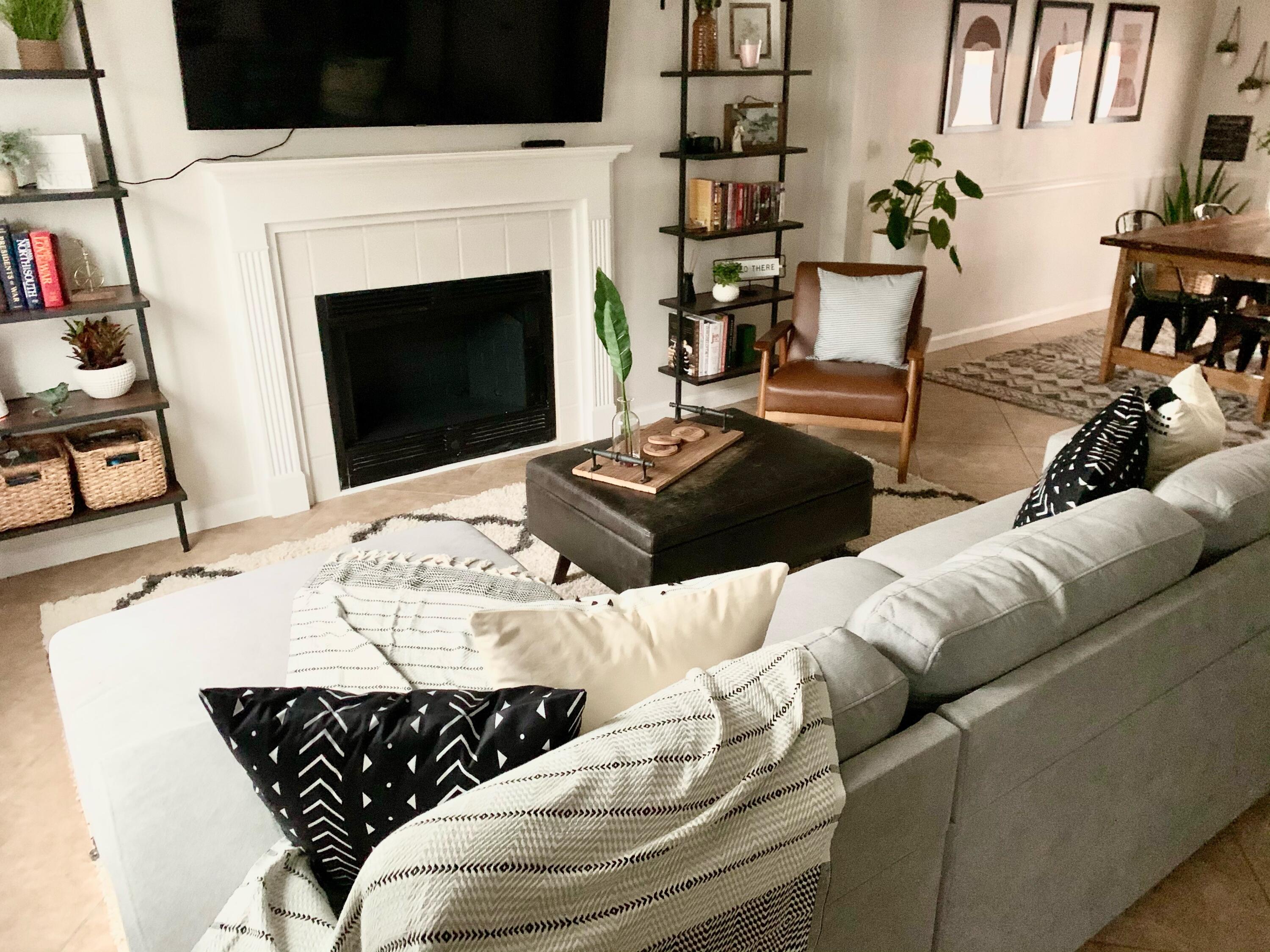 113 Scranton Street Fort Walton Beach, FL 32547 - Photo 2 of 7 a living room with furniture and a fireplace