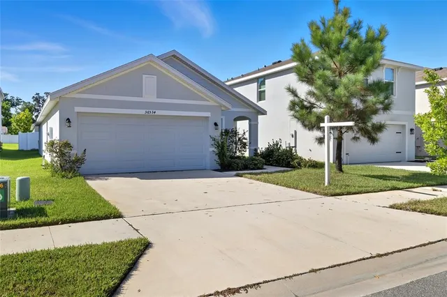 a front view of house with yard