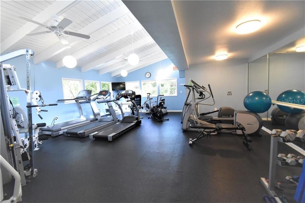 1667 Brookhouse Circle, Unit BR128 Sarasota, FL 34231 - Photo 37 of 38 a view of a room with gym equipment