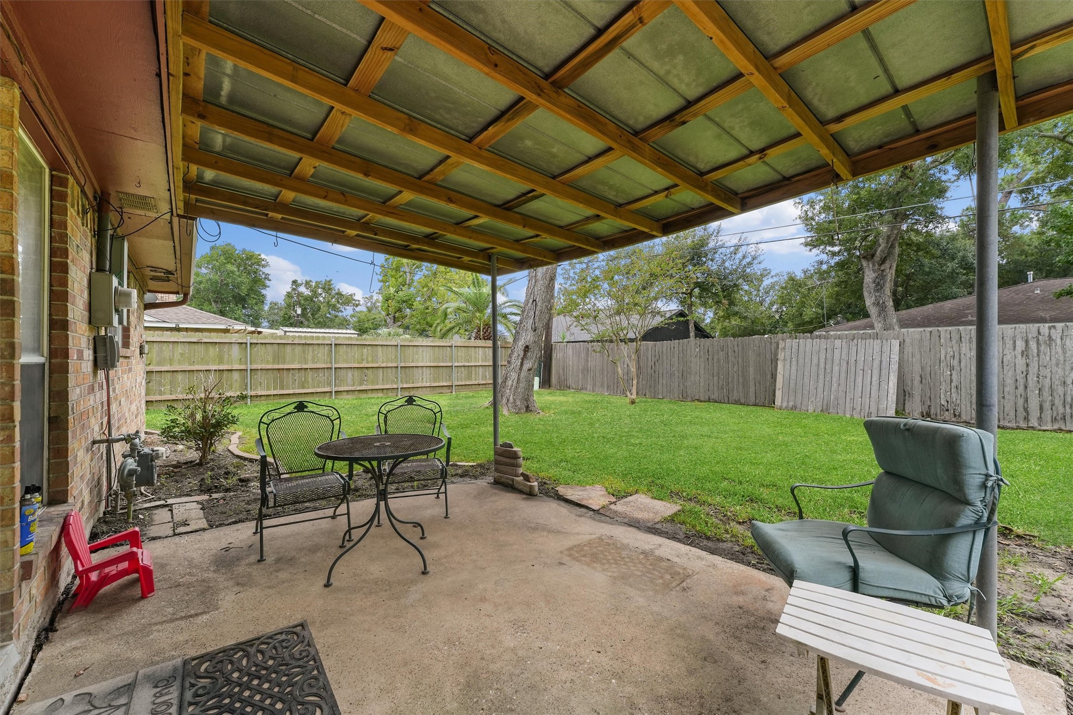 5103 Forest Trail Baytown, TX 77521 - Photo 22 of 25 a garden view with a seating space