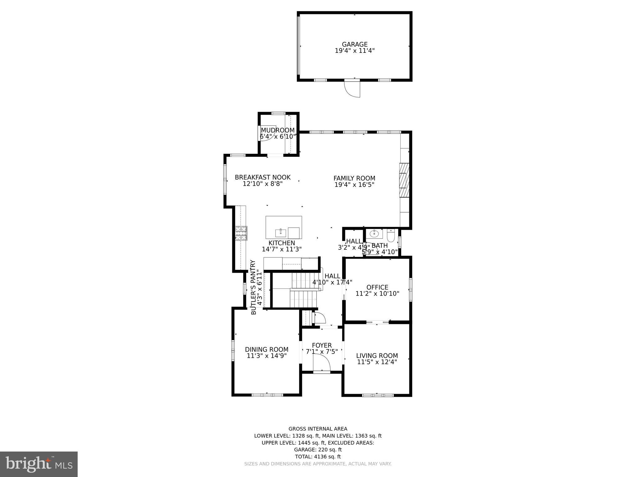 4426 Ridge Street Chevy Chase, MD 20815 - Photo 61 of 64 FLOOR PLAN MAIN LEVEL