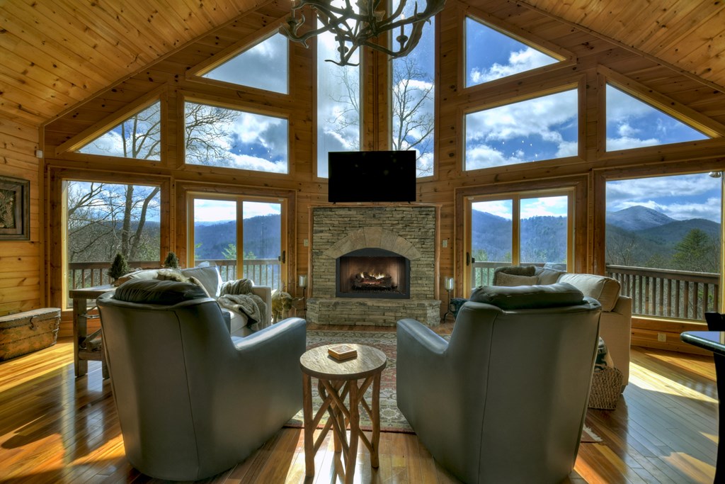 101 Falling Rock Road Cherry Log, GA 30522 - Photo 13 of 70 a living room with furniture and a fireplace