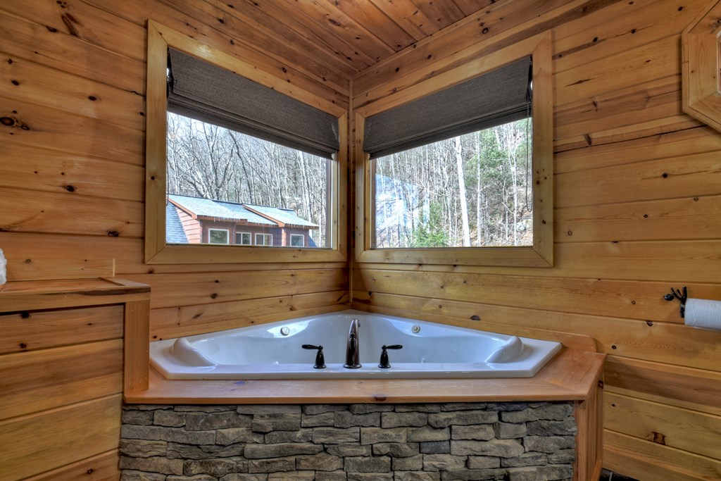 101 Falling Rock Road Cherry Log, GA 30522 - Photo 30 of 70 a bathroom with a sink a mirror and next to a window