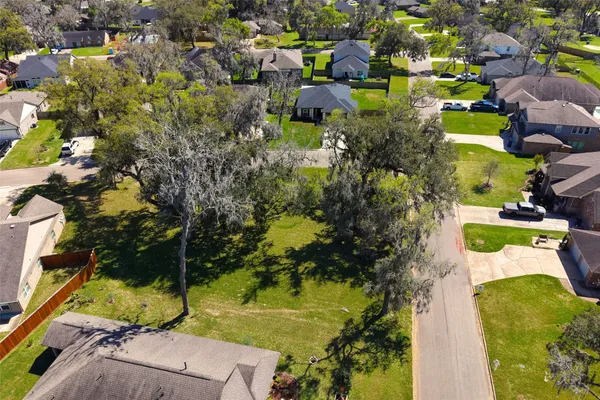 a view of a lake with houses