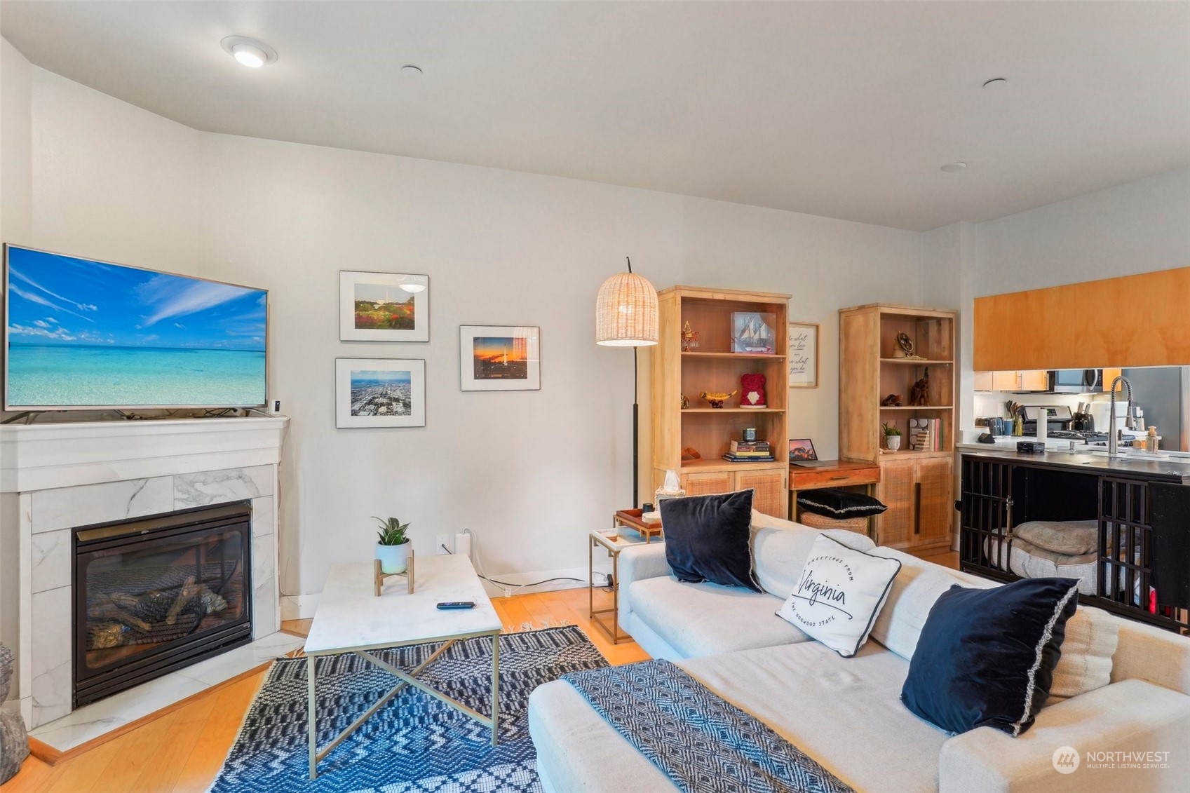 1127 Campbell Way Bremerton, WA 98310 - Photo 11 of 39 a living room with furniture and a fireplace