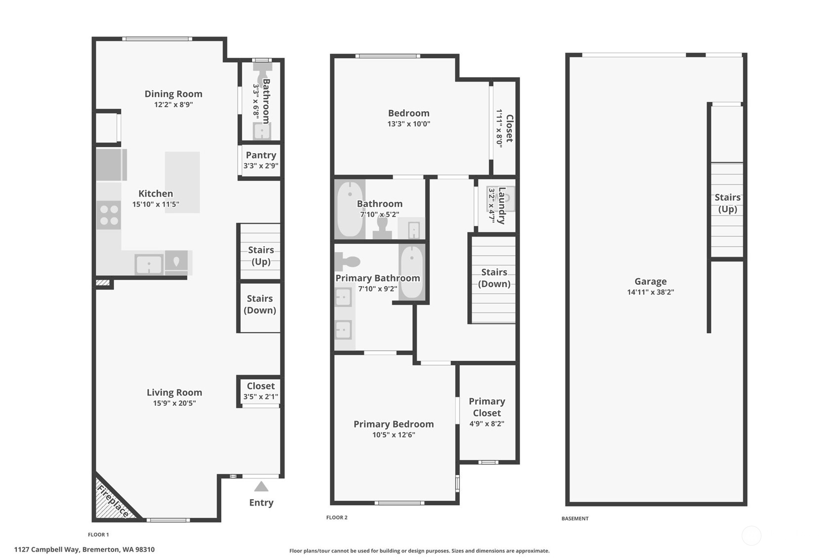 1127 Campbell Way Bremerton, WA 98310 - Photo 39 of 39 a picture of a floor plan