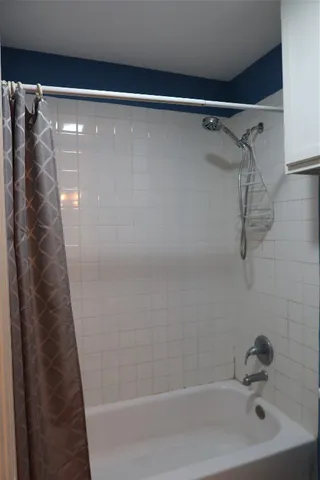 a bathroom with a shower and a sink