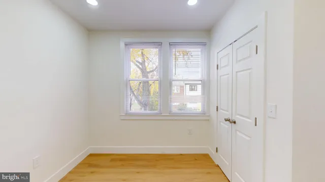 an empty room with a window