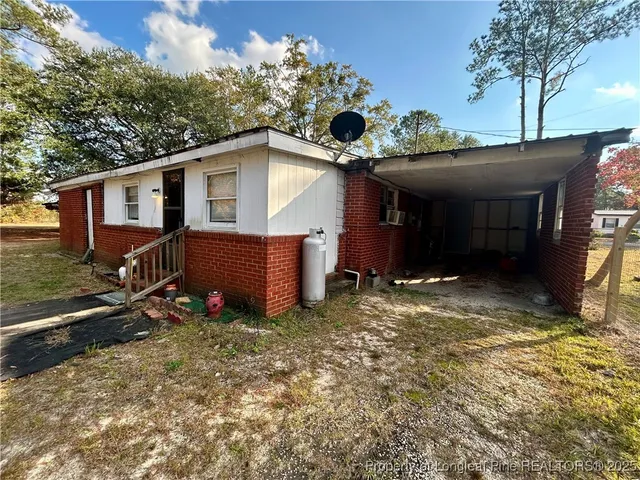a backyard of a house